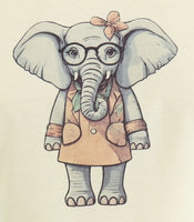 Delilah The Shy Elephant Pastel Lemon T-Shirt