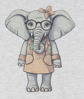 Delilah The Shy Elephant Ash Gray Long Sleeve Shirt