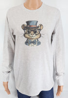 Donovan The Charming Chipmunk Ash Gray Long Sleeve Shirt