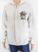 Donovan The Charming Chipmunk Ash Gray Zipper Hoodie