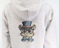 Donovan The Charming Chipmunk Ash Gray Zipper Hoodie