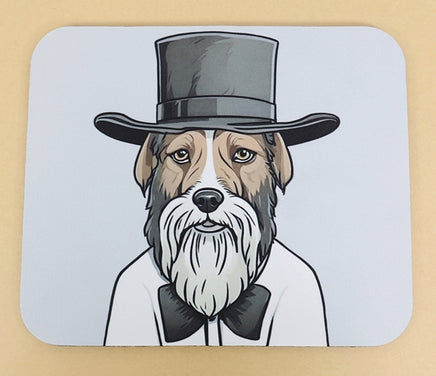 TwoAcreTees.com Elmer The Amish Dog Mouse Pad