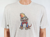 TwoAcreTees.com Elroy The Bearded Dragon Comedian Light Granite T-Shirt