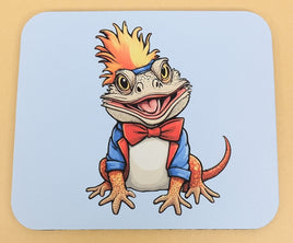 TwoAcreTees.com Elroy The Bearded Dragon Comedian Mouse Pad