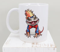 Elroy The Bearded Dragon Comedian White Mug