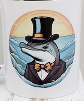 Englebert The Ritzy Dolphin Black Handle Mug