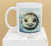 Shmemfert The Inflated Pufferfish White Mug