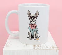 Eustace The Prissy Dog White Mug