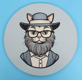 Ezekiel The Amish Cat Round Mouse Pad