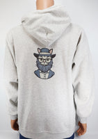 Ezekiel The Amish Cat Ash Gray Zipper Hoodie