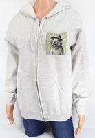 Felipe The Famous Groundhog Ash Gray Zipper Hoodie - Front Only