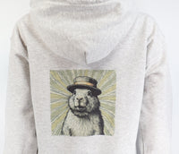 Felipe The Famous Groundhog Ash Gray Zipper Hoodie