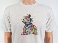 TwoAcreTees.com Fletcher The Clown Bearded Dragon Light Granite T-Shirt