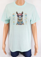 Francesca The No Drama Llama Ice Teal T-Shirt