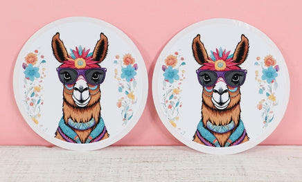 TwoAcreTees.com Francesca The No Drama Llama Sticker Pair