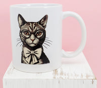 TwoAcreTees.com Francine The Brown Cat White Mug