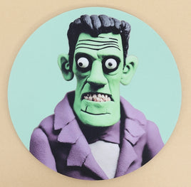 TwoAcreTees.com Frankenstein's Monster Round Mouse Pad