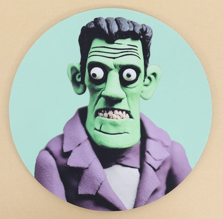 TwoAcreTees.com Frankenstein's Monster Round Mouse Pad