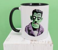 Frankenstein's Monster Black Handle Mug