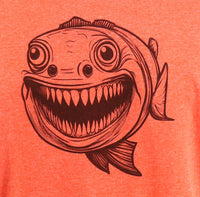 Freddy The Toothy Fish Lava Red T-Shirt