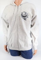 Freddy The Toothy Fish Ash Gray Zipper Hoodie