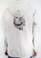 Freddy The Toothy Fish Ash Gray Zipper Hoodie