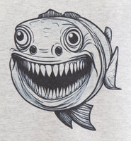 Freddy The Toothy Fish Ash Gray Zipper Hoodie