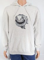 Freddy The Toothy Fish Ash Gray Pullover Hoodie