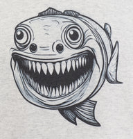 Freddy The Toothy Fish Ash Gray Pullover Hoodie