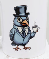 Gilbert The Coffee Drinking Bird Black Handle Mug