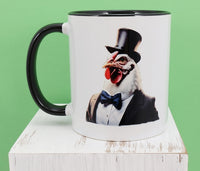 Gordon The Handsome Rooster Black Handle Mug