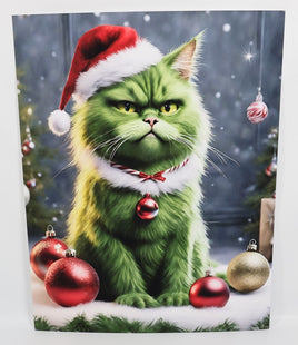 TwoAcreTees.com The Grumpy Grinch Cat Textured Print