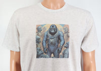 TwoAcreTees.com Gunther The Astronaut Gorilla Light Granite T-Shirt