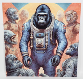 TwoAcreTees.com Gunther The Astronaut Gorilla Textured Print