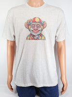 Gus The Goofy Clown Monkey Light Granite T-Shirt