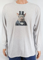 Hamilton The Suave Pig Ash Gray Long Sleeve Shirt