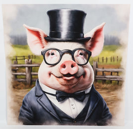 TwoAcreTees.com Hamilton The Suave Pig Textured Print