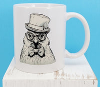 TwoAcreTees.com Hans The Fabulous Chicken White Mug