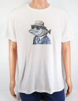 Hector The Fish Man Secret Agent Crisp White T-Shirt