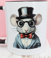 Herbert The Adorable Mouse Black Handle Mug