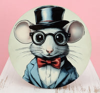 TwoAcreTees.com Herbert The Adorable Mouse Round Coaster