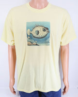 Herman The Content Pufferfish Pastel Lemon T-Shirt