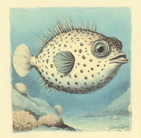 Herman The Content Pufferfish Pastel Lemon T-Shirt