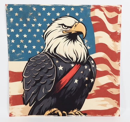 TwoAcreTees.com Honor The Loyal Bald Eagle Textured Print