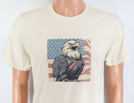 TwoAcreTees.com Honor The Loyal Bald Eagle Vanilla Cream T-Shirt