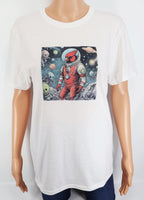 Houston The Astronaut Cardinal Crisp White T-Shirt