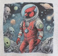 Houston The Astronaut Cardinal Ash Gray Long Sleeve Shirt