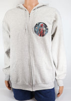 Houston The Astronaut Cardinal Ash Gray Zipper Hoodie