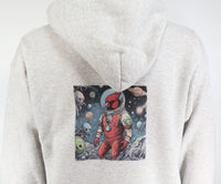 Houston The Astronaut Cardinal Ash Gray Zipper Hoodie