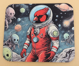 TwoAcreTees.com Houston The Astronaut Cardinal Mouse Pad